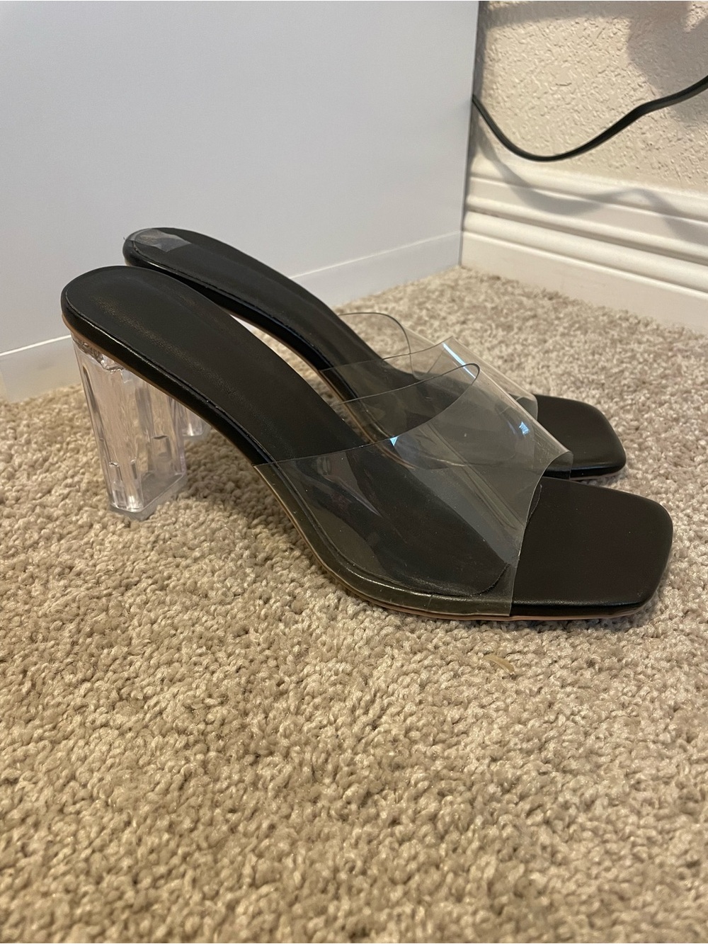 Clear heels